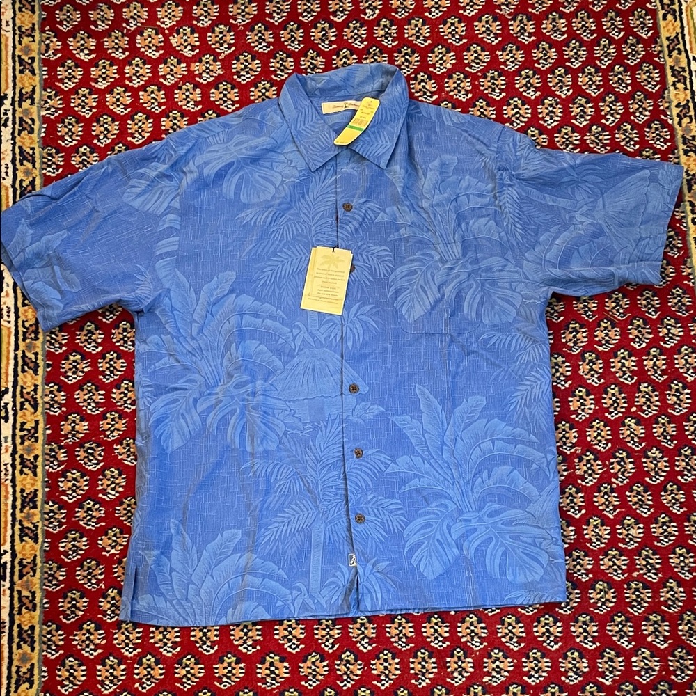Tommy Bahama Jungle Villa Camp Button-Up Shirt, Size L NWT
